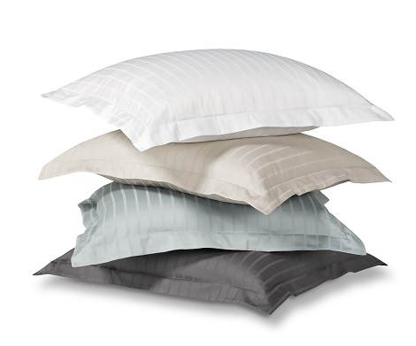 Van Dyck dekbedovertrek Home 61 090 White, 169 Stone, 402 Celadon Green en 081 Anthracite, uni streep
